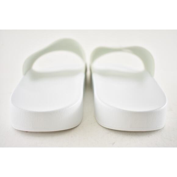 Givenchy Mens Pool Flat White Black Logo Rubber Beach Sandal Slide Slip On 45 12